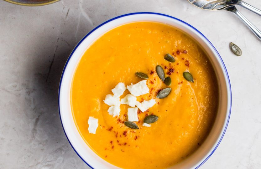 Orangen-Ingwer-Kürbis-Cremesuppe
